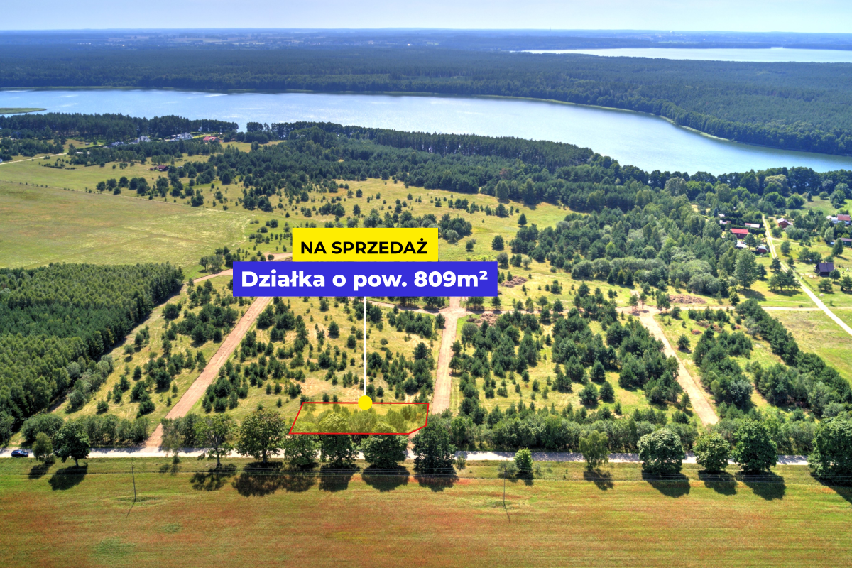 Działka rekreacyjna 810 m² Dołgie, gmina Biały Bór