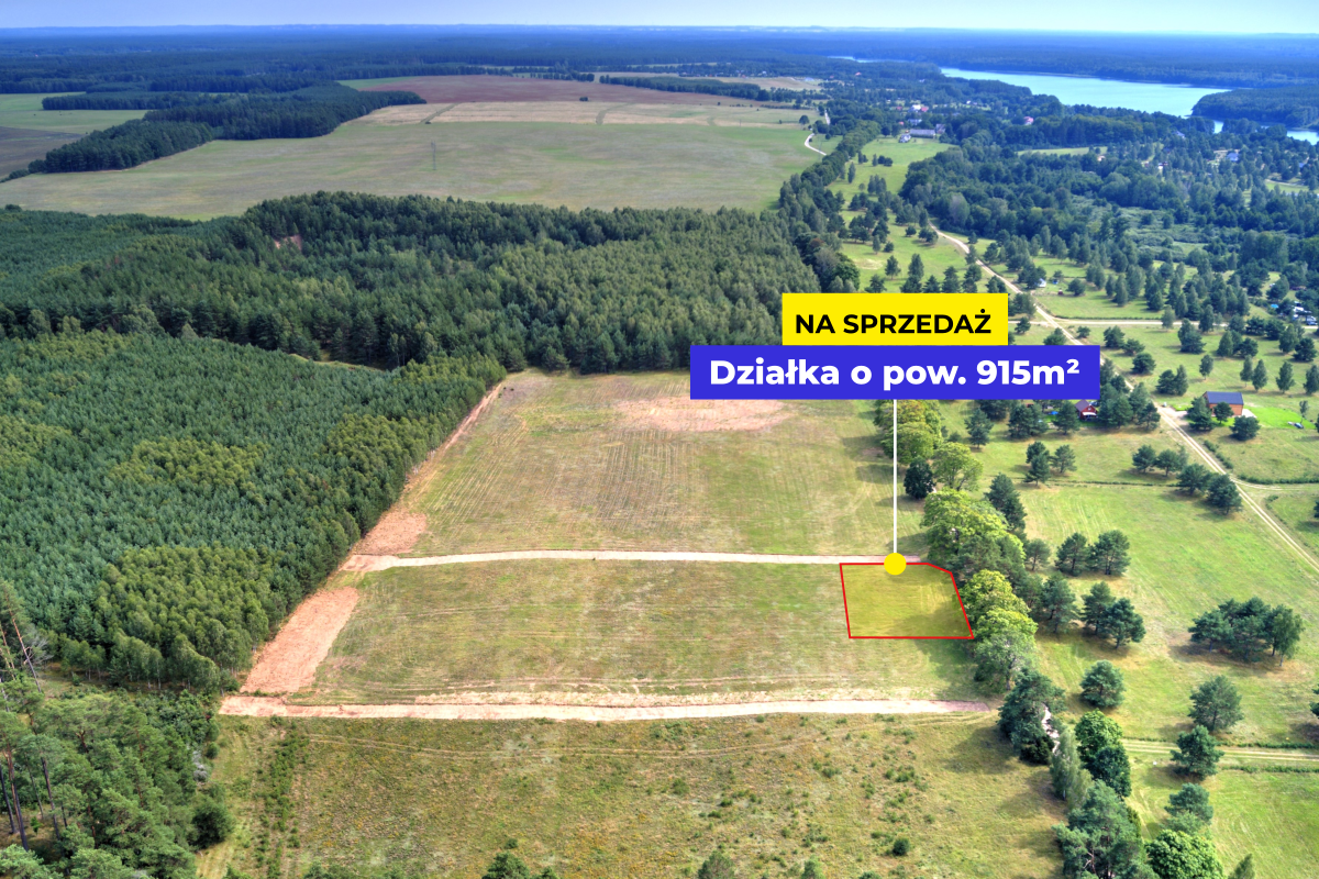 Działka budowlana w miejscowości Dołgie, pow. 916 m²