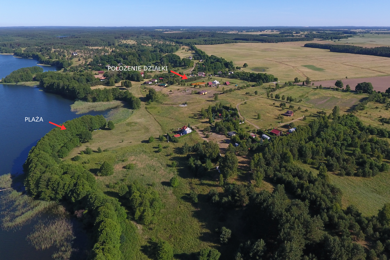 Działka budowlana nad jeziorem Dołgie –  552 m²