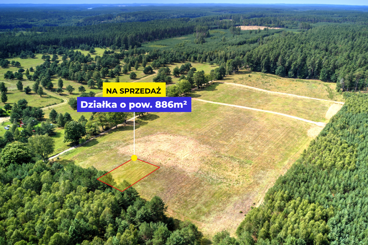 Na sprzedaż działka budowlana w okolicy jeziora Dołgie